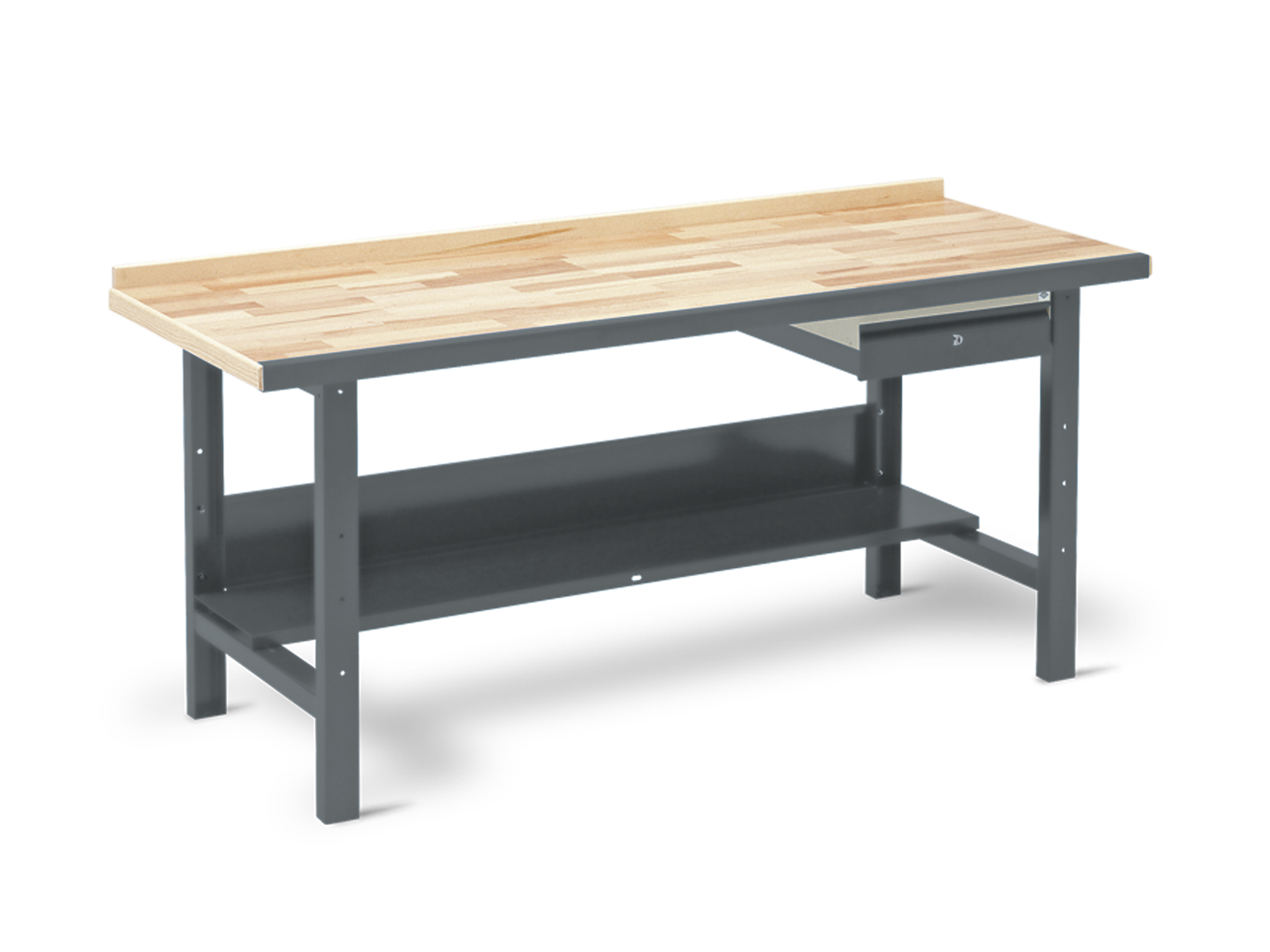 VBB-1.15 værkstedsbord komplet med skuffe og hylde, B 1500 mm