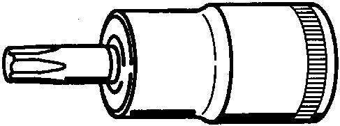 54TX skruetrækkertop TORX® T55, firkant 1/2"