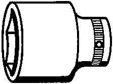 55 top 21 mm, firkant 3/4"