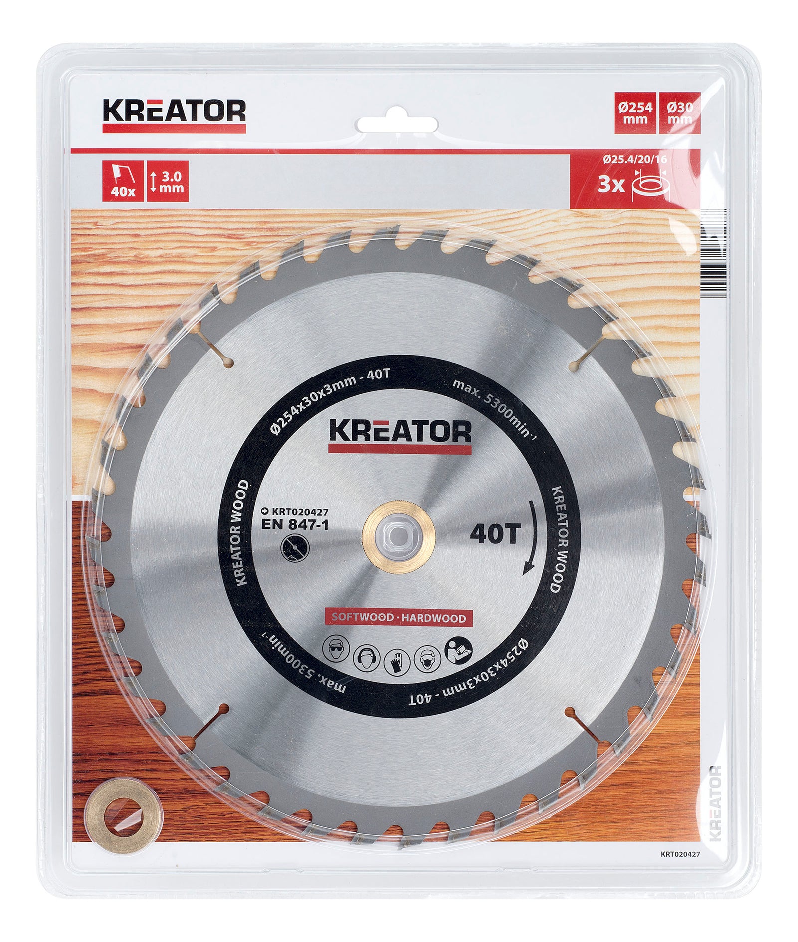 Rundsavsklinge 254 mm 40 HM tænder