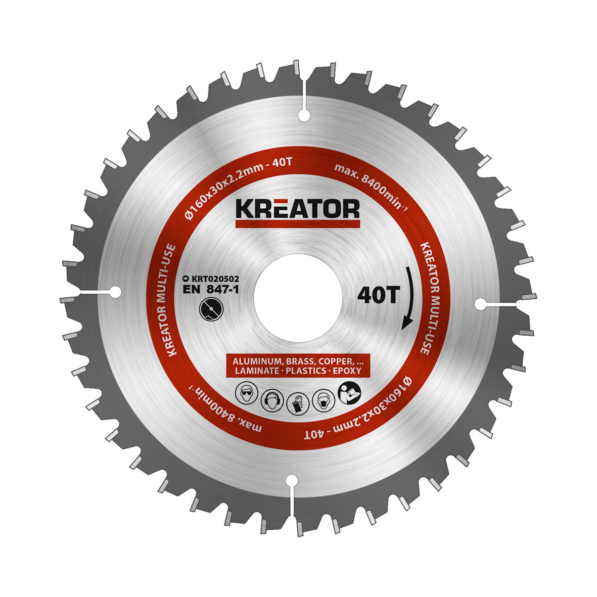 Rundsavsklinge 160 mm ALU 40 HM tænder