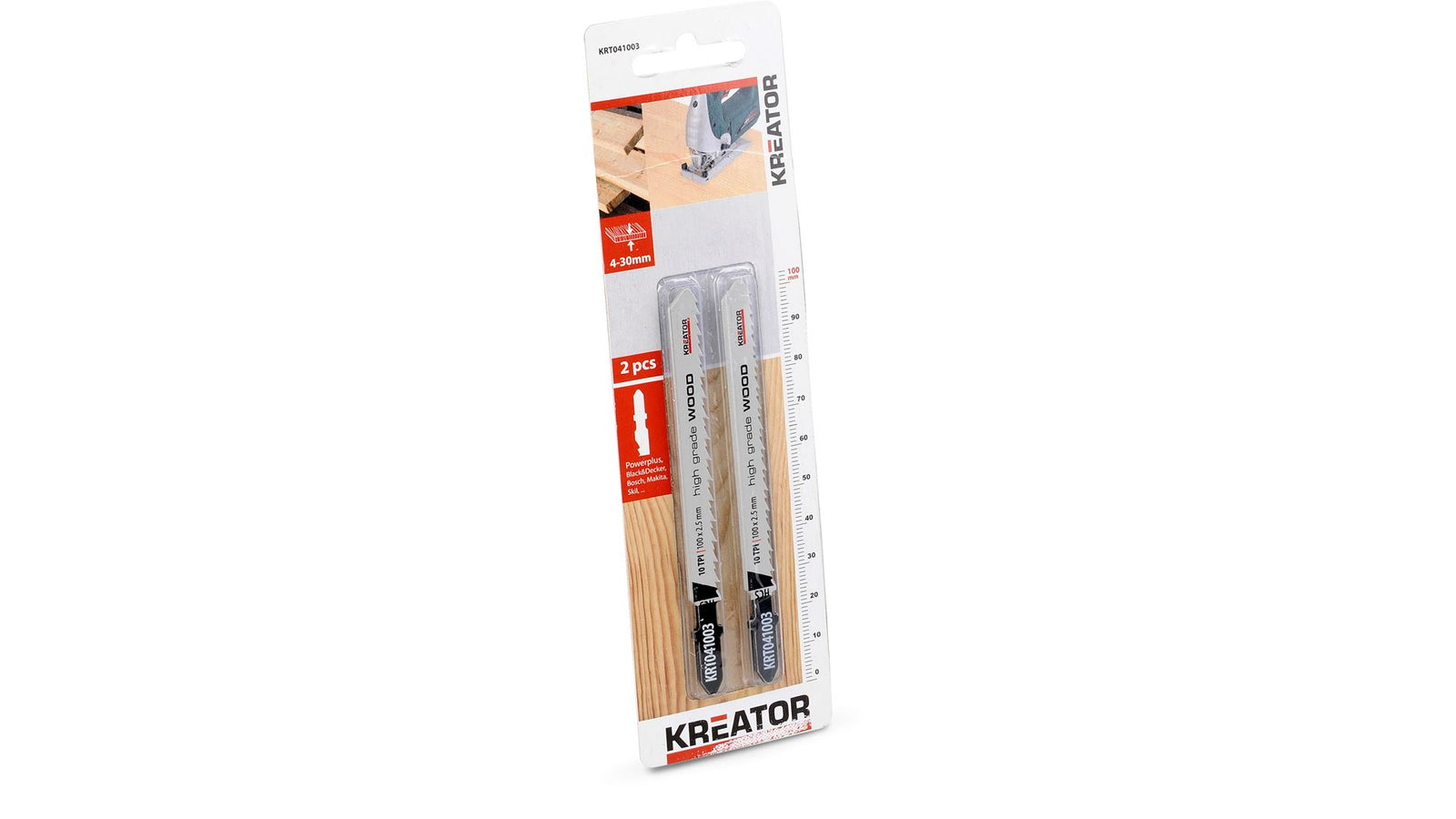 Stiksavklinger 100 mm til træ 10 TPI 2pk