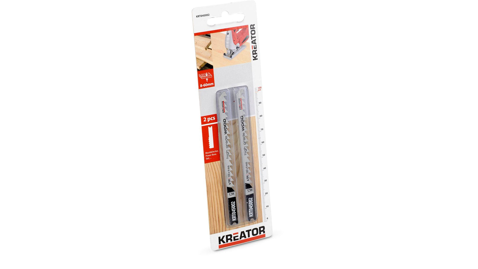 Stiksavklinger 100 mm til træ 6TPI 2 pk