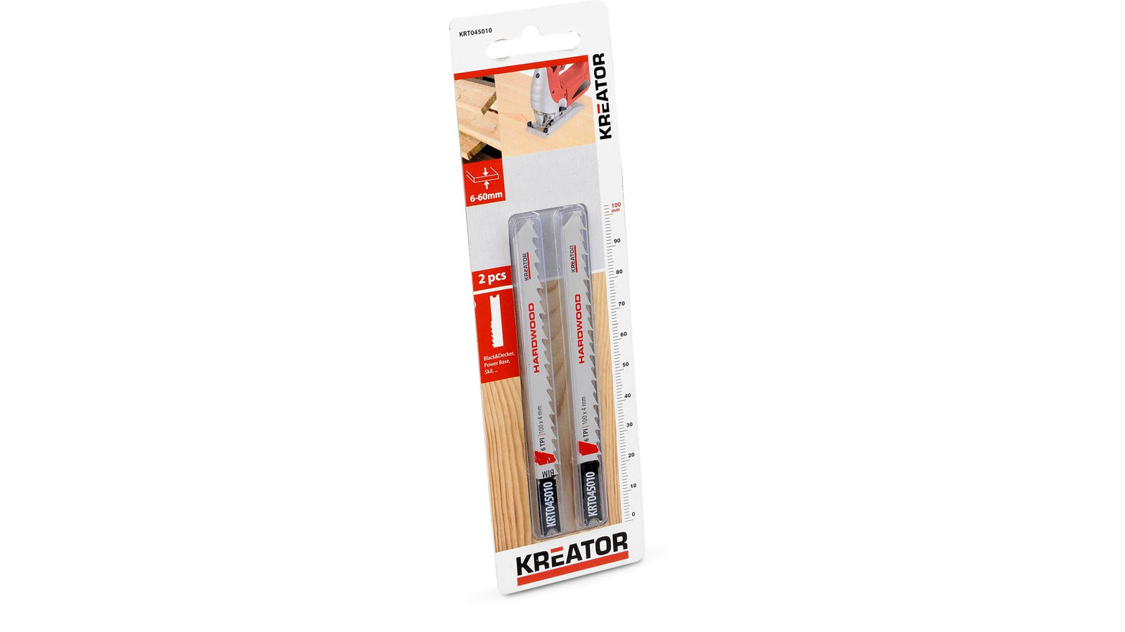 Stiksavklinger 100 mm til træ 6 TPI 2 pk