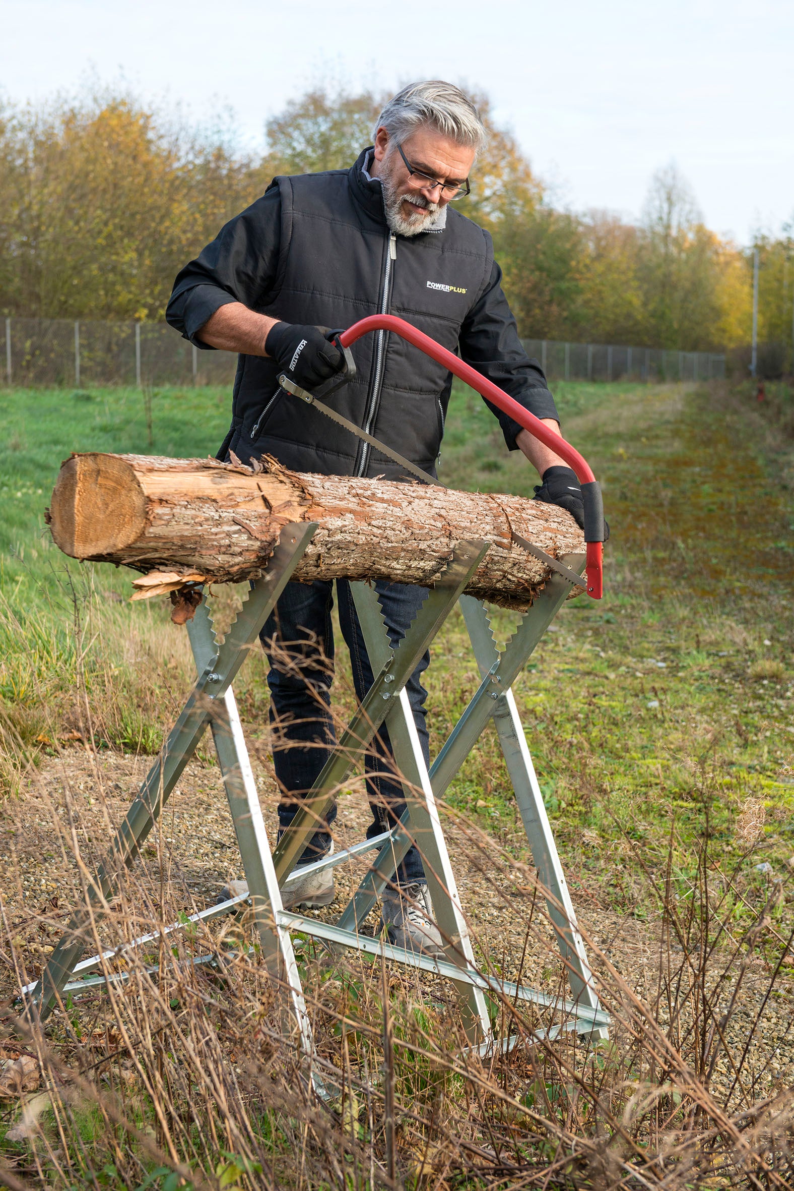 Savbuk i metal, sammenklappelig, 150 kg