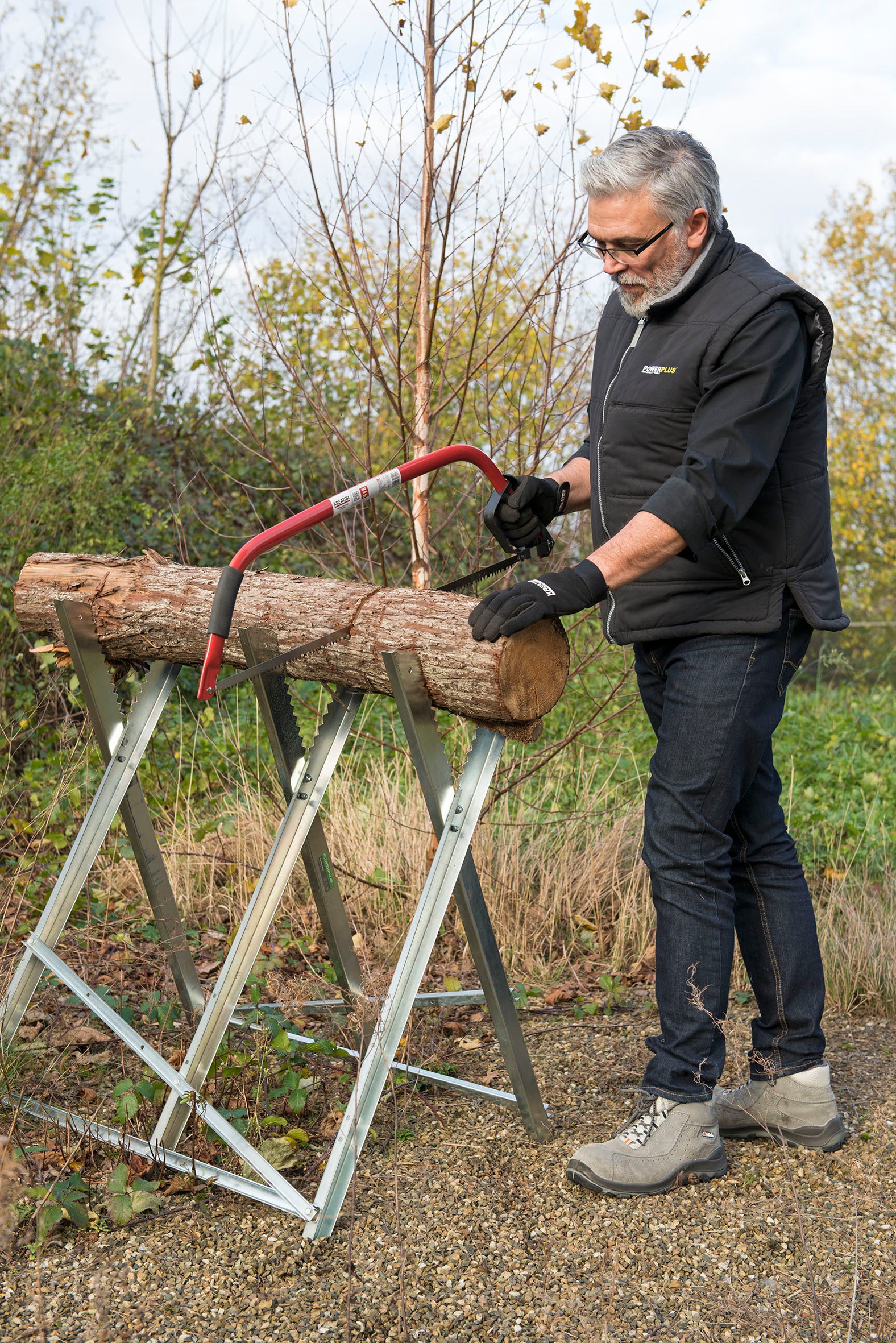Savbuk i metal, sammenklappelig, 150 kg