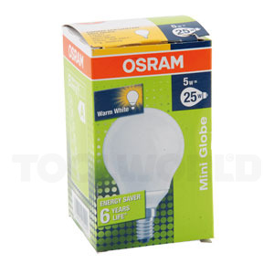 Sparepære E14, 5 Watt Osram DULUXstar mini Globe
