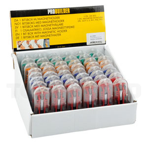 Bitsboks med magnetholder, NB: sæt med 5 stk.! ProBuilder 