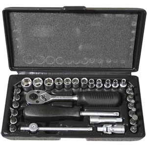 Topnøglesæt 1/4", 29 dele  