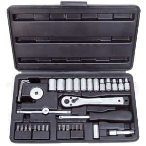 Topnøglesæt 1/4", 36 dele  