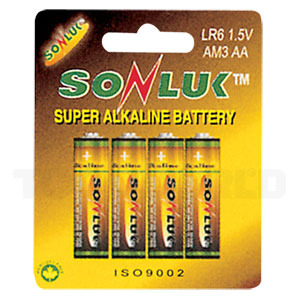 Super Alkaline batterier, type AA - 4 stk SONLUK 
