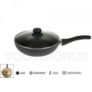 Wok med glaslåg, Ø30 cm Schou 