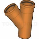 Uponor PVC PP grenrør 45 gr. 160/110 mm