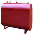 Olietank oval - rød C3 (udendørs), 1200 ltr.