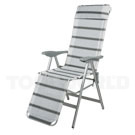 Liggestol, alu./textilen, 5 positioner Schou 