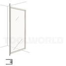 Gulv- og loftstøtte 270cm, hvid Ifø Solid
