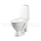 Ifø Sign Toilet med 2 skyl, åben S-lås og stor fod, hvid