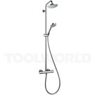 Hans Grohe Croma 100 Brusesæt showerpipe med armatur og 2 brusere, forkromet