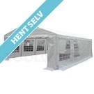 5x10 m (hvid), 56 pers. Partytelt (LUKSUS) komplet med sider og døre