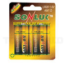 SONLUK D/LR20 Super Alkaline batterier 2 stk.