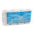 Toiletpapir, 2-lags hvidt - 8 stk.