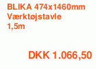 BLIKA Værktøjstavle til værktøjsbord, 1.5 meter