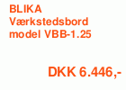 BLIKA Værkstedsbord model VBB-1.25