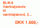 BLIKA Værktøjstavle til værktøjsbord, 2 meter