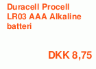 Duracell Procell LR03 AAA Alkaline batteri