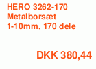 HERO Metalborsæt 1-10mm, 170 dele