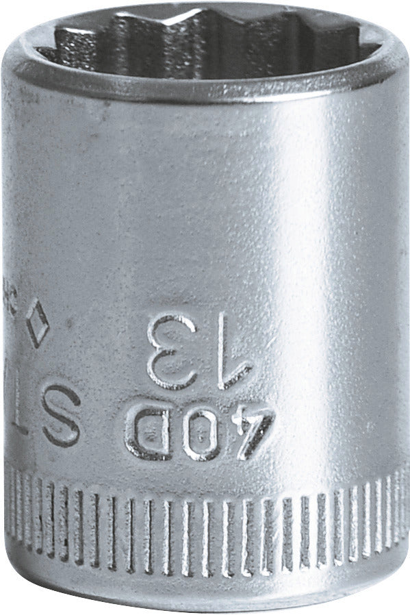 40D top 14 mm, firkant 1/4"