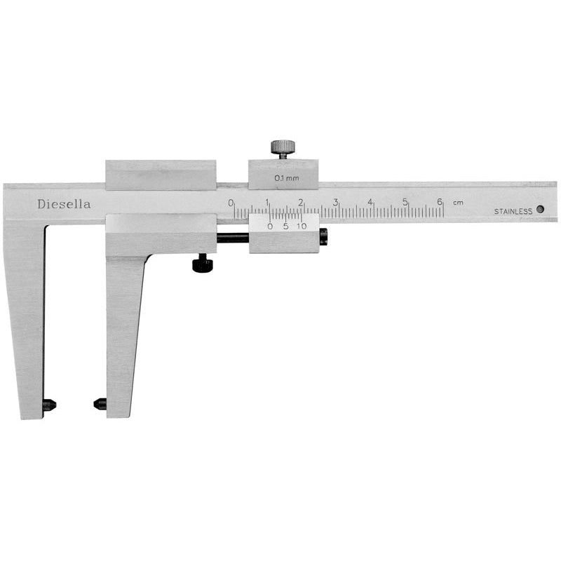Skydelære til bremseskiver 0–60 × 0,1 mm med 52 mm kæber