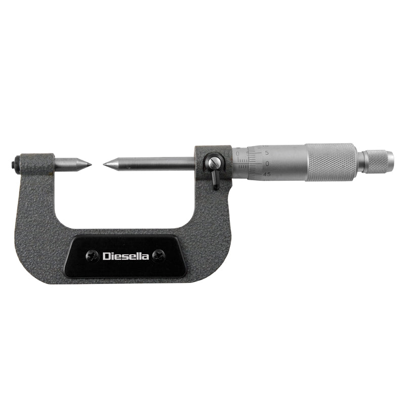 Mikrometer 25–50 × 0,01 mm med spidse målepunkter