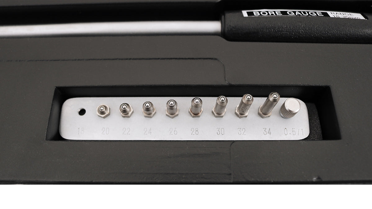 Cylindermåler 18–35 × 0,01 mm med måleur