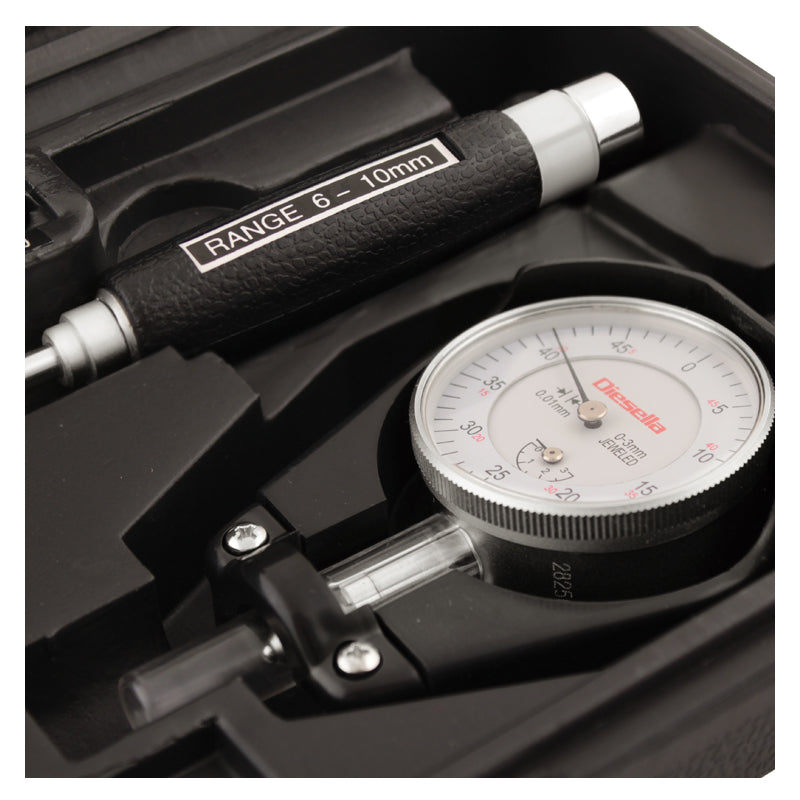 Cylindermåler 250–450 × 0,01 mm med måleur