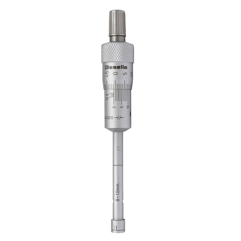 Indvendig 3-punkt mikrometer 8–10 mm inkl. forlænger og kontrolring