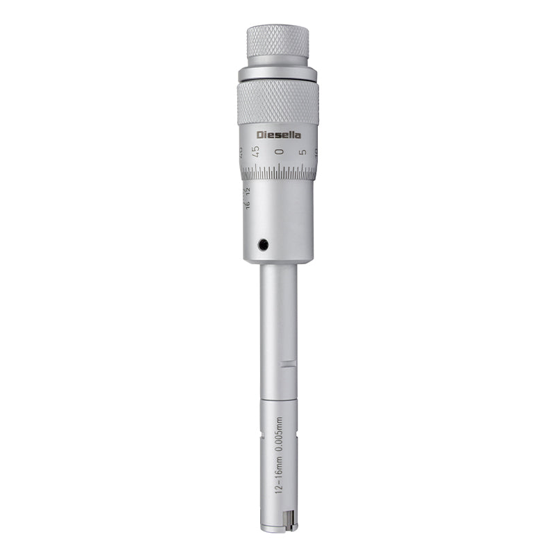 Indvendig 3-punkt mikrometer 12–16 mm inkl. forlænger og kontrolring