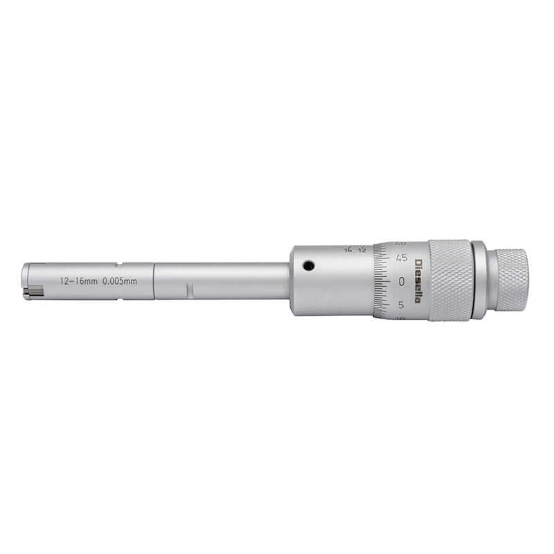 Indvendig 3-punkt mikrometer 12–16 mm inkl. forlænger og kontrolring