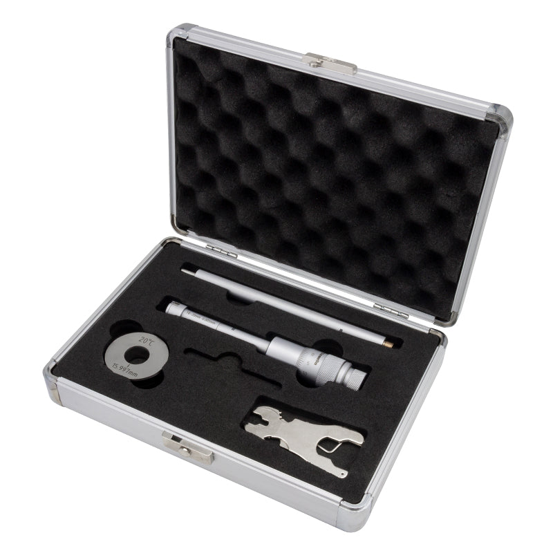 Indvendig 3-punkt mikrometer 16–20 mm inkl. forlænger og kontrolring