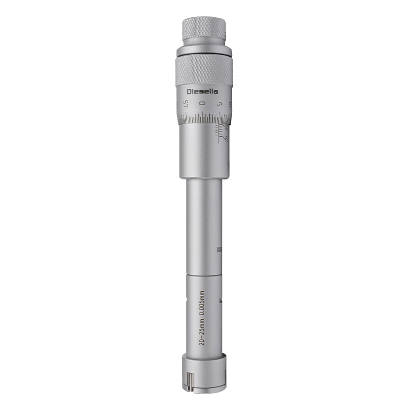 Indvendig 3-punkt mikrometer 20–25 mm inkl. forlænger og kontrolring