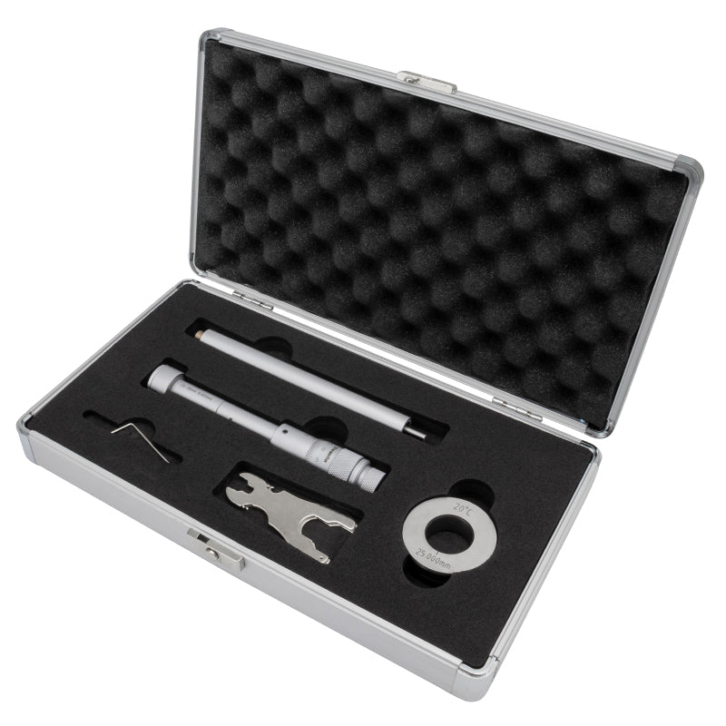 Indvendig 3-punkt mikrometer 25–30 mm inkl. forlænger og kontrolring