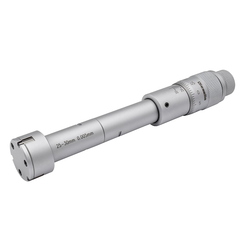Indvendig 3-punkt mikrometer 25–30 mm inkl. forlænger og kontrolring