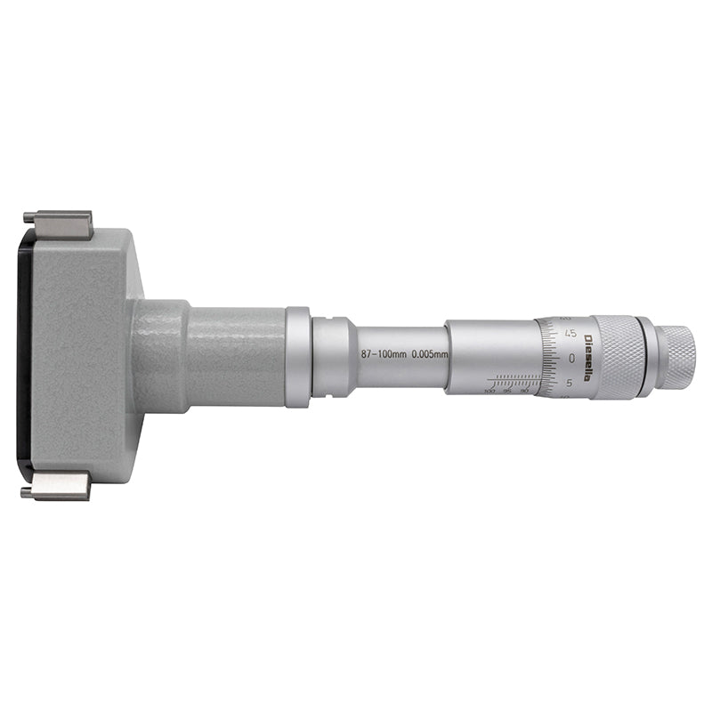 Indvendig 3-punkt mikrometer 87–100 mm inkl. forlænger og kontrolring