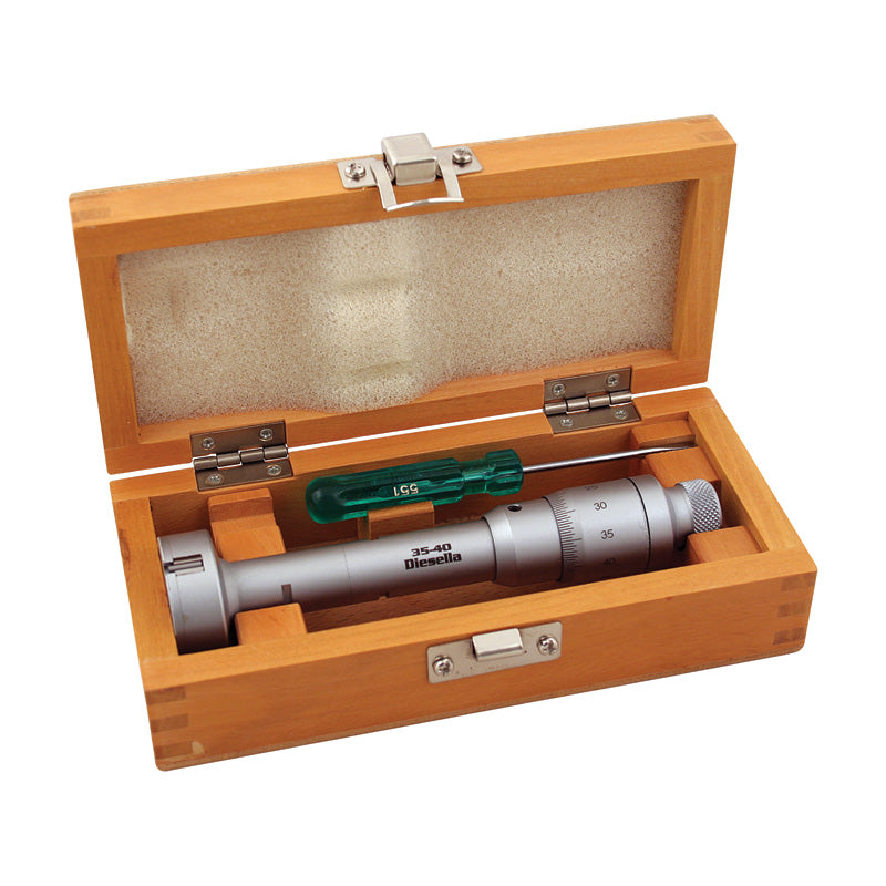 Indvendig 3-punkt mikrometer 35–40 mm (uden kontrolring)