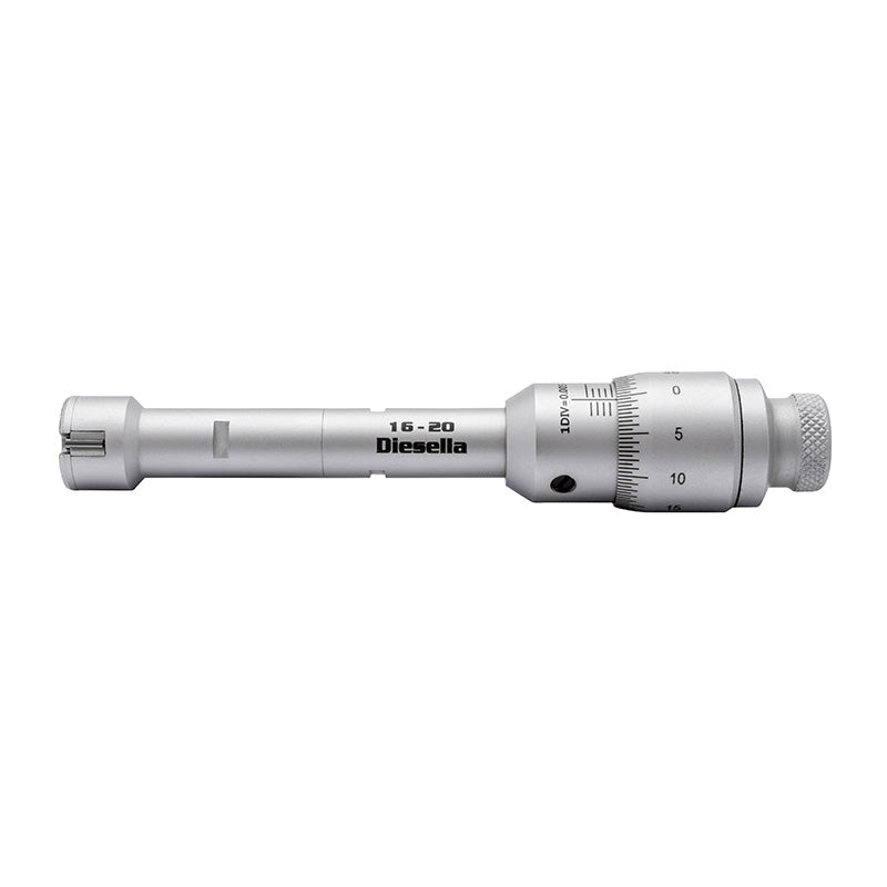 Indvendig 3-punkt mikrometer 12–20 mm (inkl. kontrolringe og forlænger)