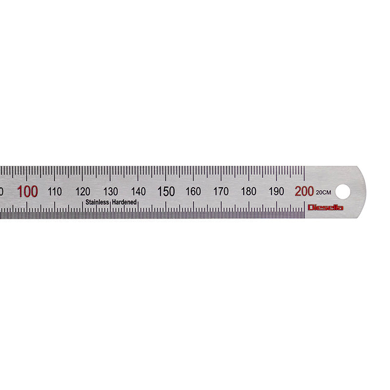 Stållineal 200 × 19 × 0,8 mm, klasse II