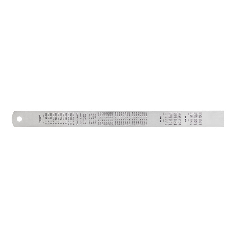 Stållineal 300 × 25 × 1,0 mm, klasse II