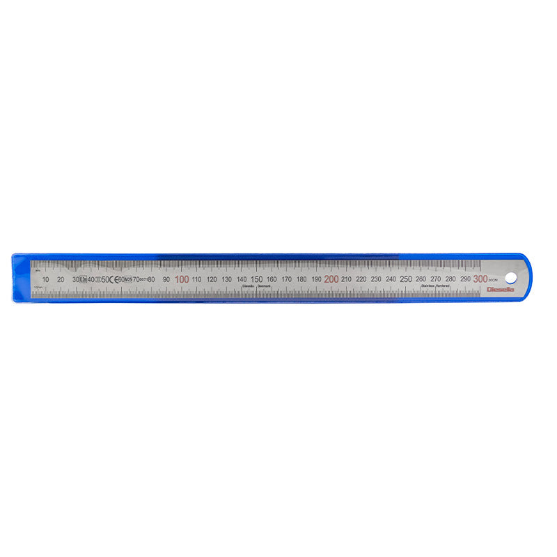 Stållineal 300 × 25 × 1,0 mm, klasse II