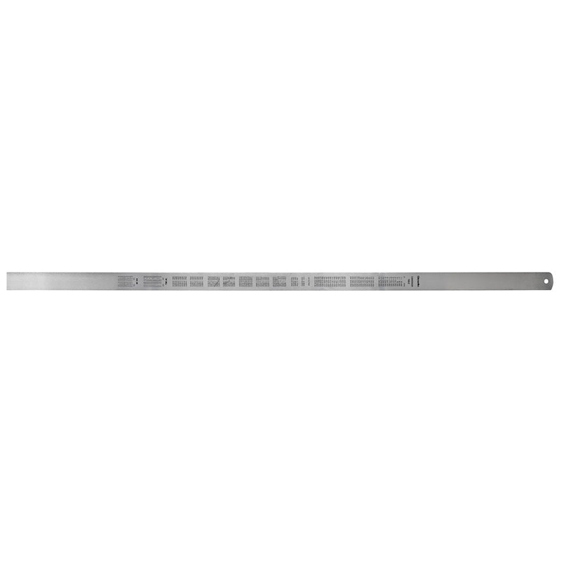 Stållineal 1000 × 35 × 1,5 mm, Klasse II, V-H-graduering