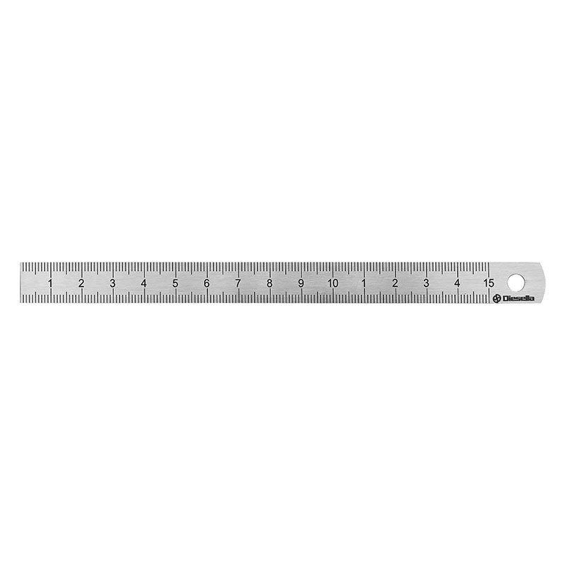 Stållineal 150 × 13 × 0,5 mm, V-H-graduering